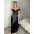 Langes Carmen-Partykleid für Damen (S/M/L EINHEITSGRÖSSE) ITALIAN FASHION IM324302
