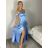 Langes Carmen-Partykleid für Damen (S/M/L EINHEITSGRÖSSE) ITALIAN FASHION IM324302