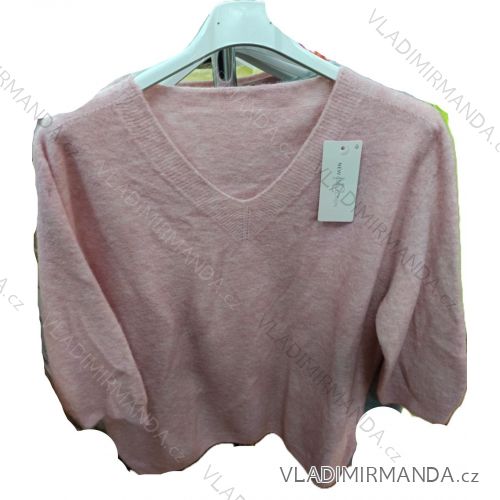 Übergroßer gestrickter Langarmpullover für Damen (S/M EINHEITSGRÖSSE) ITALIAN FASHION IMSN2416125