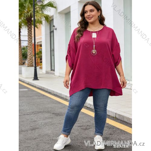 Sommerkleid oval Kurzarm Damen Übergröße (50/52/54 Einheitsgröße) ITALIAN FASHION IM425011