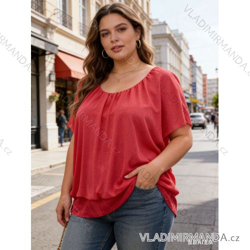 Sommerkleid oval Kurzarm Damen Übergröße (50/52/54 Einheitsgröße) ITALIAN FASHION IM425011