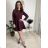 Damen 3/4 Langarm-Hemdkleid (XS/S/M Einheitsgröße) ITALIAN FASHION IMD25030
