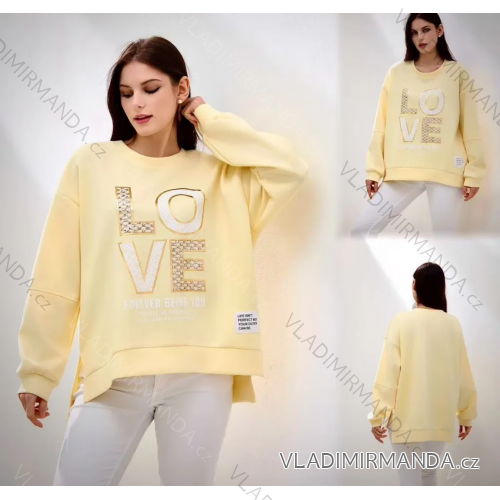 Übergroße 3/4-Langarm-Tunika für Damen (S/M ONE SIZE) ITALIAN FASHION IMPLI2501676