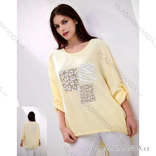 Damen-Tunika mit langen Ärmeln (Einheitsgröße S/M/L) ITALIENISCHE MODE IMPLI242066