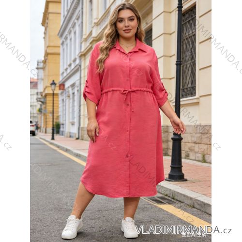 Sommerkleid oval Kurzarm Damen Übergröße (50/52/54 Einheitsgröße) ITALIAN FASHION IM425011