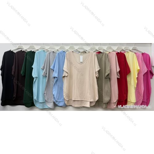 Sommerkleid oval Kurzarm Damen Übergröße (50/52/54 Einheitsgröße) ITALIAN FASHION IM425011