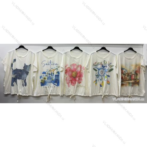 Sommerkleid oval Kurzarm Damen Übergröße (50/52/54 Einheitsgröße) ITALIAN FASHION IM425011