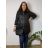 Jacke dünne lange Ärmel Frauen (UNI XS-M) ITALIENISCHE MODE IM120049 50/52/54 schwarz