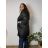 Jacke dünne lange Ärmel Frauen (UNI XS-M) ITALIENISCHE MODE IM120049 50/52/54 schwarz