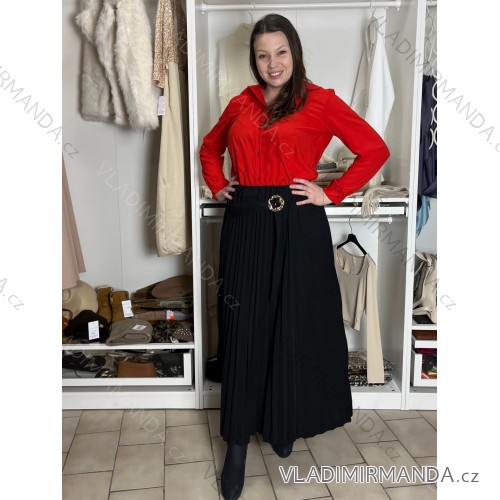 Sommerkleid oval Kurzarm Damen Übergröße (50/52/54 Einheitsgröße) ITALIAN FASHION IM425011 -   schwarz -   S / M / L