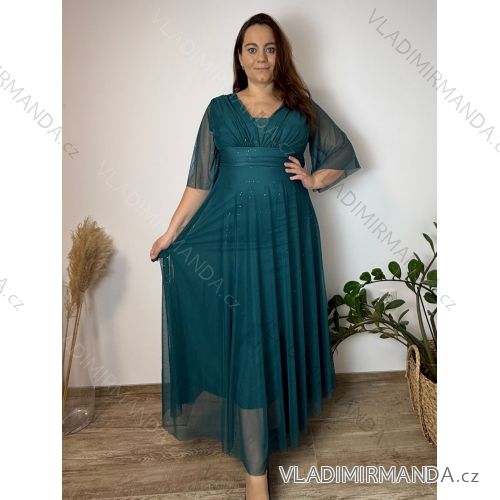 Langes trägerloses Pailletten-Partykleid für Damen (Einheitsgröße S/M) ITALIAN FASHION IMPSH233348