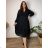 Lammmantel Langarm Damen Übergröße (3XL/4XL ONE SIZE) ITALIAN FASHION IMD22748