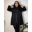 Übergroßer gestrickter Langarmpullover für Damen (S/M EINHEITSGRÖSSE) ITALIAN FASHION IMSN2416125  schwarz