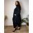 Übergroßer gestrickter Langarmpullover für Damen (S/M EINHEITSGRÖSSE) ITALIAN FASHION IMSN2416125  schwarz