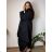 Übergroßer gestrickter Langarmpullover für Damen (S/M EINHEITSGRÖSSE) ITALIAN FASHION IMSN2416125  schwarz
