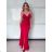 Langes Chiffon-Kurzarmkleid für Damen (S/M ONE SIZE) ITALIAN FASHION IMWGS231048