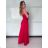 Langes Chiffon-Kurzarmkleid für Damen (S/M ONE SIZE) ITALIAN FASHION IMWGS231048