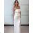 Langes Chiffon-Kurzarmkleid für Damen (S/M ONE SIZE) ITALIAN FASHION IMWGS231048