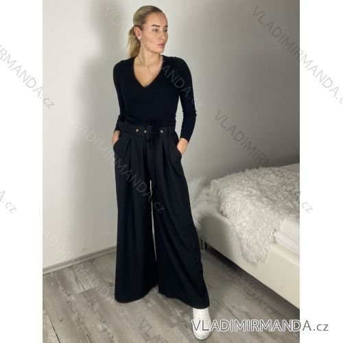 Übergroßer gestrickter Langarmpullover für Damen (S/M EINHEITSGRÖSSE) ITALIAN FASHION IMSN2416125 S / M / L schwarz