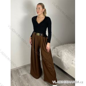 Elegante Hose mit Gürtel für Damen, Übergröße (44/46/48 Einheitsgröße) ITALIAN FASHION IM425557