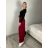 Elegante Hose mit Gürtel für Damen, Übergröße (44/46/48 Einheitsgröße) ITALIAN FASHION IM425557 S / M / L Wein