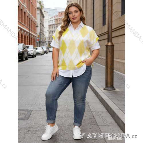 Sommerkleid oval Kurzarm Damen Übergröße (50/52/54 Einheitsgröße) ITALIAN FASHION IM425011