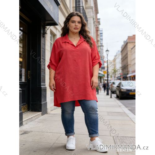 Sommerkleid oval Kurzarm Damen Übergröße (50/52/54 Einheitsgröße) ITALIAN FASHION IM425011