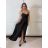 Langes Chiffon-Kurzarmkleid für Damen (S/M ONE SIZE) ITALIAN FASHION IMWGS231048