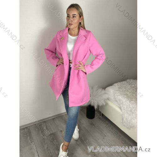 Übergroßer gestrickter Langarmpullover für Damen (S/M EINHEITSGRÖSSE) ITALIAN FASHION IMSN2416125 S / M / L pink