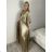 Elegantes ärmelloses Etuikleid für Damen (S-XL) ITALIAN FASHION IMHMS23118 S / M / L Gold