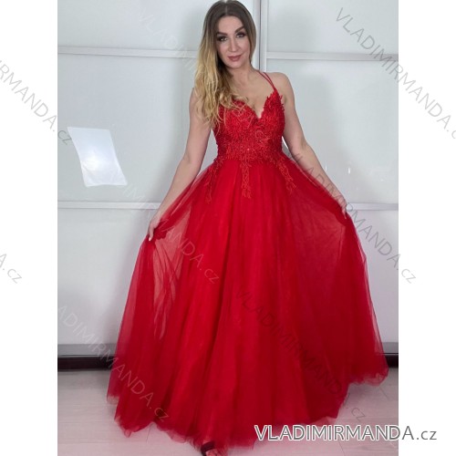 Elegantes Langarmkleid Damen (S / M.ONE SIZE) ITALIAN FASHION IMM2218831/DUR S / M rot