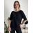 Übergroßer gestrickter Langarmpullover für Damen (S/M EINHEITSGRÖSSE) ITALIAN FASHION IMSN2416125