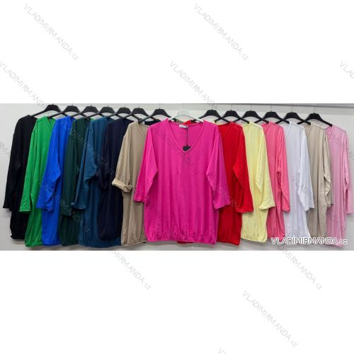 Sommerkleid oval Kurzarm Damen Übergröße (50/52/54 Einheitsgröße) ITALIAN FASHION IM425011