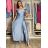 Langes, elegantes Kleid Carmen mit Trägern für Damen ADELE (M/L/XL, Einheitsgröße) ITALIENISCHE MODE IM4251147/DUR