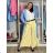 Langes Chiffon-Kurzarmkleid für Damen (S/M ONE SIZE) ITALIAN FASHION IMWGS231048 S / M / L hellblau