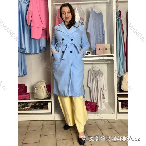 Langes Chiffon-Kurzarmkleid für Damen (S/M ONE SIZE) ITALIAN FASHION IMWGS231048 S / M / L hellblau