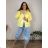 Übergroßer gestrickter Langarmpullover für Damen (S/M EINHEITSGRÖSSE) ITALIAN FASHION IMSN2416125 44/46/48 růžová světlá