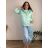 Übergroßer gestrickter Langarmpullover für Damen (S/M EINHEITSGRÖSSE) ITALIAN FASHION IMSN2416125 44/46/48 růžová světlá