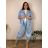 Übergroßer gestrickter Langarmpullover für Damen (S/M EINHEITSGRÖSSE) ITALIAN FASHION IMSN2416125 46/48/50 růžová světlá