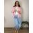 Übergroßer gestrickter Langarmpullover für Damen (S/M EINHEITSGRÖSSE) ITALIAN FASHION IMSN2416125 46/48/50 růžová světlá