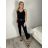 Kurzärmliges Sommer-Freizeitkleid für Damen (S/M/L EINHEITSGRÖSSE) ITALIAN FASHION IMWGB25022 M schwarz