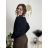 Leicht gestrickter Langarmpullover für Damen (L/XL EINHEITSGRÖSSE) ITALIAN FASHION IM723GALA