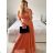 Langes Partykleid mit variabler Krawatte für Damen (Einheitsgröße S/M) ITALIAN FASHION IMWMY23970 beige XS/S/M