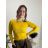 Damen-Strickpullover mit langen Ärmeln (Einheitsgröße S/M) ITALIAN FASHION IMM23M5801 žlutá hořčicová S / M / L