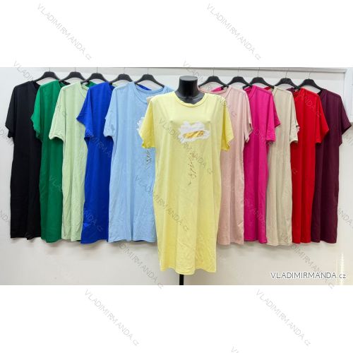 Sommerkleid oval Kurzarm Damen Übergröße (50/52/54 Einheitsgröße) ITALIAN FASHION IM425011
