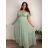 Kurzärmliges Sommer-Freizeitkleid für Damen (S/M/L EINHEITSGRÖSSE) ITALIAN FASHION IMWGB25022