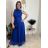 Langes, glitzerndes, ärmelloses Partykleid aus Tüll für Damen (S/M/L, Einheitsgröße) ITALIAN FASHION IMWKY252567