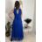 Langes, glitzerndes, ärmelloses Partykleid aus Tüll für Damen (S/M/L, Einheitsgröße) ITALIAN FASHION IMWKY252567