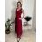Sommerkleid Carmen aus Musselin für Damen (Einheitsgröße S/M) ITALIAN FASHION IMWE231506 dunkelrot S / M / L