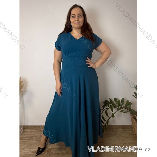 Übergroßer gestrickter Langarmpullover für Damen (S/M EINHEITSGRÖSSE) ITALIAN FASHION IMSN2416125  modrá petrolejová